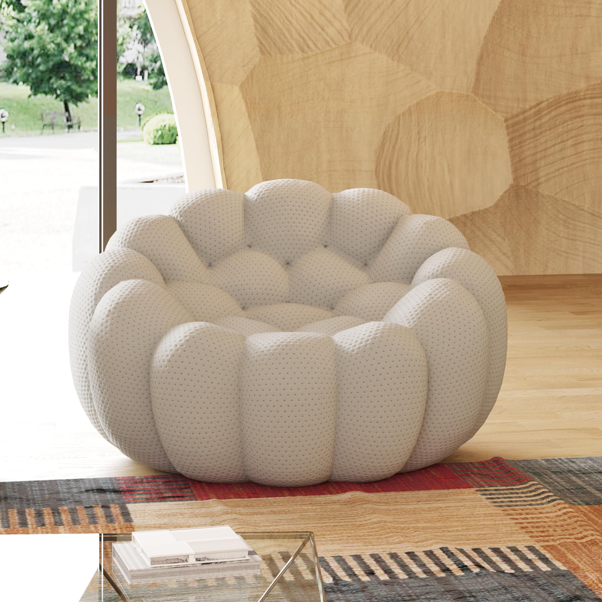 mimochan326　【HOPE、happiness】 Amazon.com: JACH 78.74'' Modern Bubble Sofa, Curved Couch